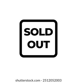 Sold stamp logo. Vector illustration for web design