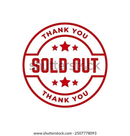 Sold stamp logo. Vector illustration for web design