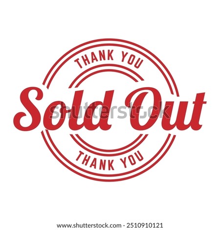 Sold stamp logo. Vector illustration for web design