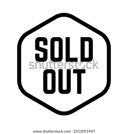 Sold stamp logo. Vector illustration for web design