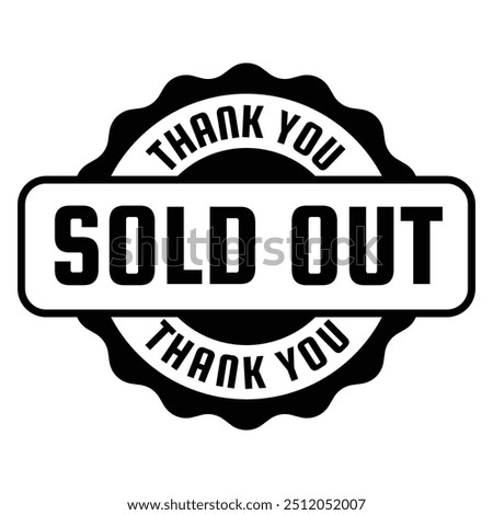 Sold stamp logo. Vector illustration for web design