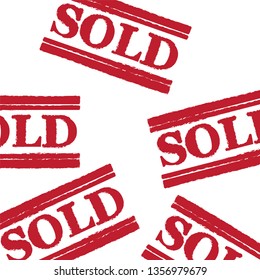 Sold stamp pattern. Sold out stamps grunge. Sold out badge