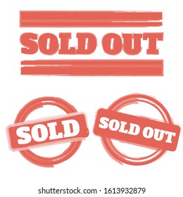 Sold stamp pattern. Sold out stamps grunge. Sold out badge