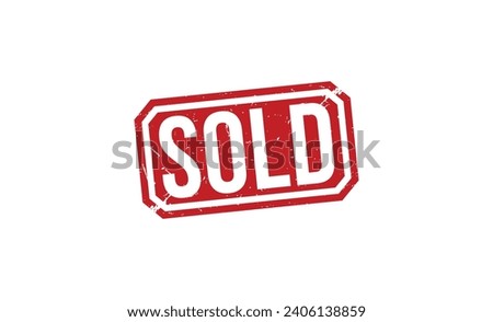 Sold stamp red rubber stamp on white background. Sold stamp sign. Sold stamp.