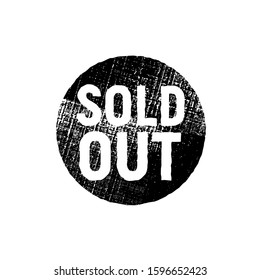 Sold stamp vector icon background. Sold out seal sign grunge badge.