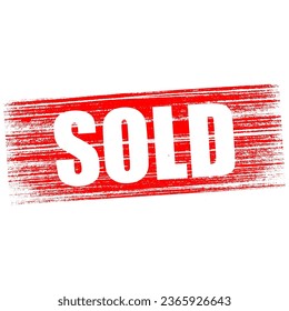 sold stamp vector illustration background