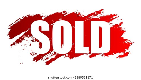 sold stamp vector illustration background