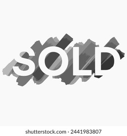 sold stamp vector illustration background