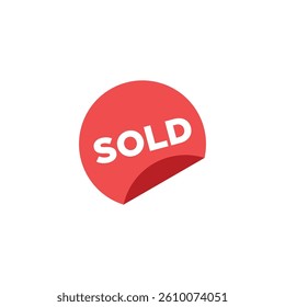 sold sticker. sold sign. sold banner vector template