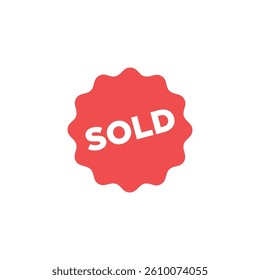 sold sticker. sold sign. sold banner vector template