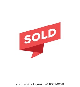 sold sticker. sold sign. sold banner vector template