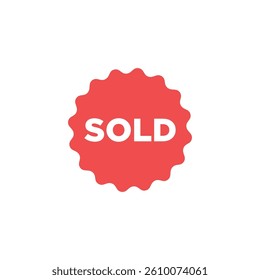 sold sticker. sold sign. sold banner vector template