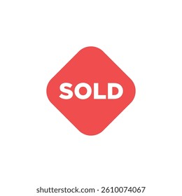sold sticker. sold sign. sold banner vector template