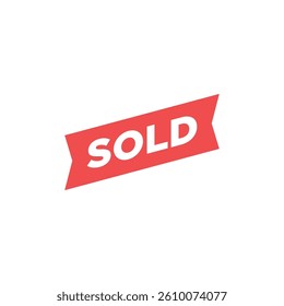 sold sticker. sold sign. sold banner vector template