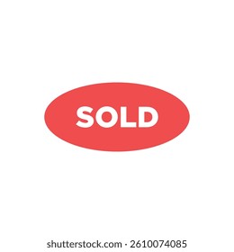 sold sticker. sold sign. sold banner vector template
