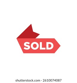 sold sticker. sold sign. sold banner vector template