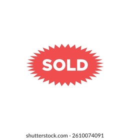 sold sticker. sold sign. sold banner vector template