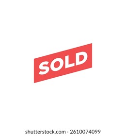 sold sticker. sold sign. sold banner vector template