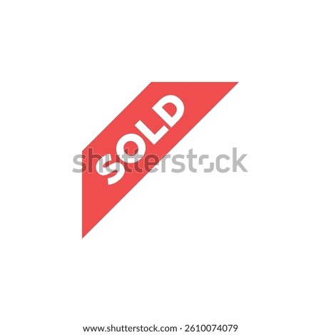 sold sticker. sold sign. sold banner vector template