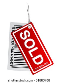 Sold Tag With Bar Codes