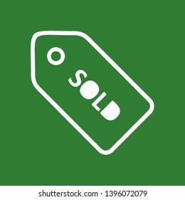 Sold Tag Icon For Your Project