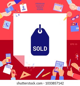 Sold tag symbol