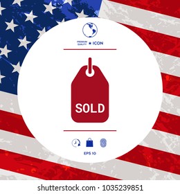 Sold tag symbol