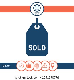 Sold tag symbol