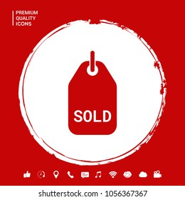 Sold tag symbol
