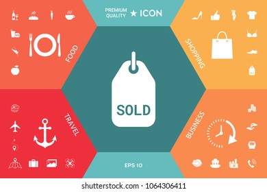 Sold tag symbol