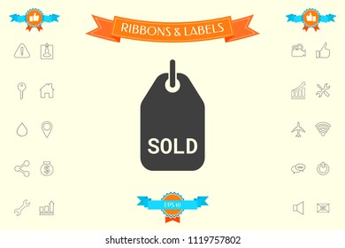 Sold tag symbol