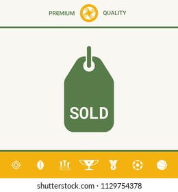 Sold tag symbol