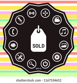 Sold tag symbol