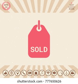 Sold tag symbol