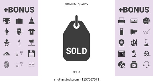 Sold tag symbol - graphic elements for your design