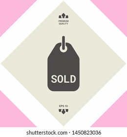 Sold tag symbol. Graphic elements for your design
