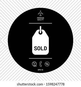 Sold tag symbol. Graphic elements for your design