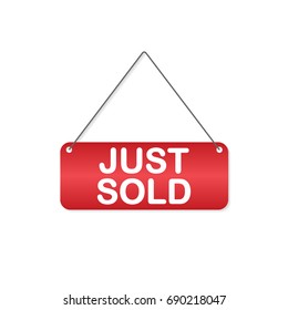 sold tag vector icon