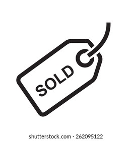 Sold tag vector image to be used in web applications, mobile applications and print media.
