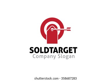 Sold Target Logo Design Illustration