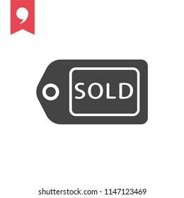 sold vector icon