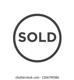 Sold vector icon