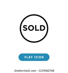 Sold vector icon