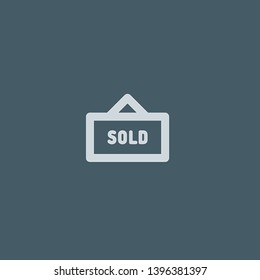 Sold vector icon. Sold concept stroke symbol design. Thin graphic elements vector illustration, outline pattern for your web site design, logo, UI. EPS 10.