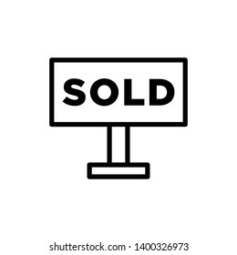 Sold vector icon, sold out symbol. Modern, simple flat vector illustration for web site or mobile app.