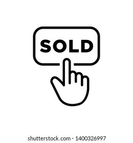 Sold vector icon, sold out symbol. Modern, simple flat vector illustration for web site or mobile app.