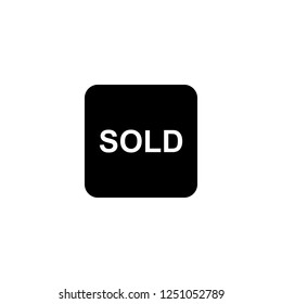 sold vector icon. sold sign on white background. sold icon for web and app