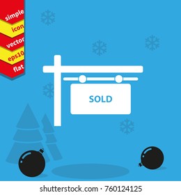 Sold vector sign.