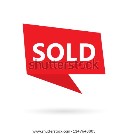 sold word on speach bubble- vector illustration