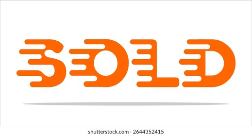 SOLD, word typography illustration for shop and store banner promotion.